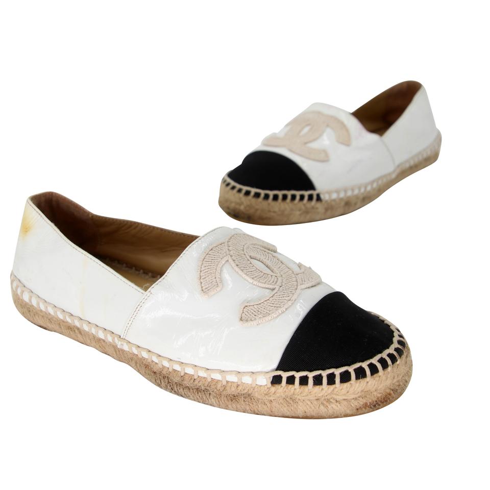 Chanel Espadrilles Flat Shoes G32910 Coco Mark Women039s Size 37 24cm  US7  eBay